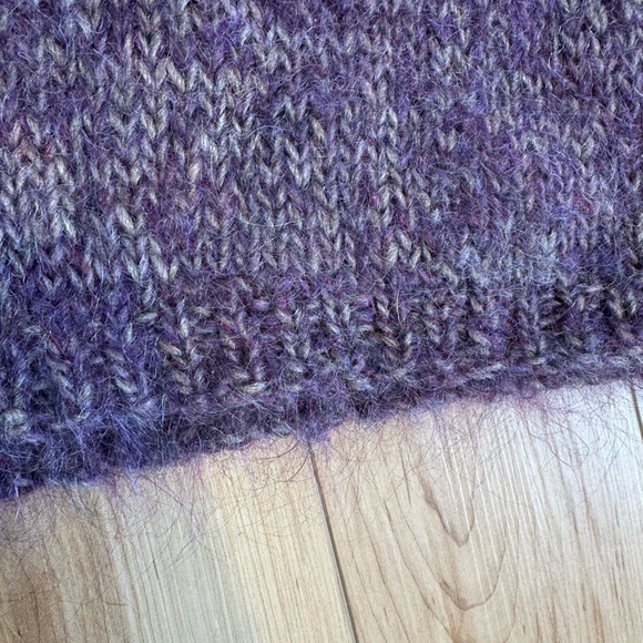 Hand Knit Homemade 100% Wool Sweater - Picture 3 of 8